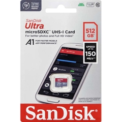 Thẻ nhớ MicroSDXC SanDisk Ultra A1 512GB 150MB/s SDSQUAC-512G-GN6MN