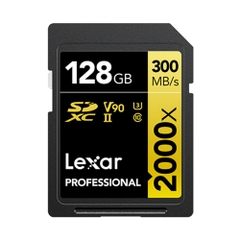 Thẻ nhớ SDXC Lexar Professional 2000x UHS-II U3 128GB 300MB/s GOLD Series LSD2000128G-BNNNG