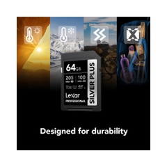 Thẻ nhớ SDXC Lexar Professional Silver Plus UHS-I U3 64GB 205MB/s LSDSIPL064G-BNNNG