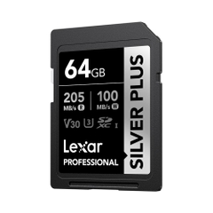 Thẻ nhớ SDXC Lexar Professional Silver Plus UHS-I U3 64GB 205MB/s LSDSIPL064G-BNNNG