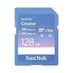 Thẻ nhớ SDXC SanDisk Creator UHS-II V60 128GB 280MB/s SDSDXEP-128G-GNCIS