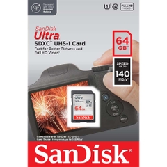 Thẻ nhớ SDXC SanDisk Ultra 64GB 140MB/s SDSDUNB-064G-GN6IN