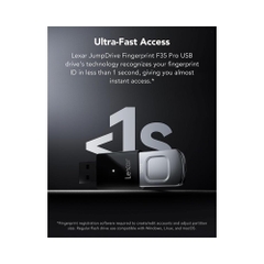 USB 3.2 Lexar JumpDrive Fingerprint F35 Pro 128GB 400MB/s LJDF35P128G-RNBNG
