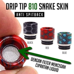 Đầu Driptip 2in1 Resin Da Rắn 810 & 510 Có Lưới Chống Văng (17mm x 16mm) #2010132