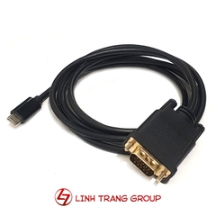 Cáp chuyển USB type-C sang VGA Full HD cho ĐT, MTB, 1080p 1.8m - PK90