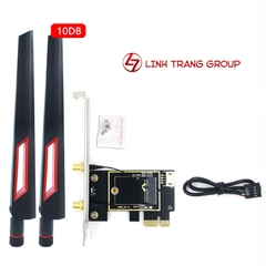 Adapter PCI-E gắn card wifi + bluetooth cho máy tính để bàn - PK130