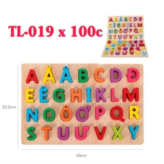 Bảng chữ ABC bằng gỗ TL-019