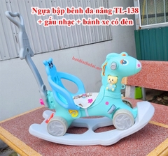 Ngựa bập bênh tay đẩy có đèn TL-138