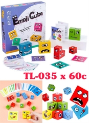 Hộp Emoji Cube bằng gỗ TL-035