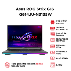 Asus ROG Strix G16 G614JU-N3135W (i5-13450HX | RAM 8GB | SSD 512GB NVMe | RTX 4050 6GB | 16 Inch WUXGA 165Hz)