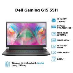 Laptop Dell Gaming G15 5511 (i5-11260H | RAM 16GB | SSD 512GB | RTX 3050 | 15.6 inch FHD 120Hz)