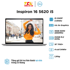 Dell Inspiron 16 5620 (i5-1240P | RAM 16GB | SSD 512GB NVME | 16 Inch FHD+ WVA)