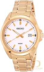 ĐỒNG HỒ NAM SEIKO SUR280P1 MÁY PIN DÂY KIM LOẠI MẠ VÀNG