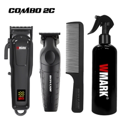 Combo 2C WMARK | Tông đơ pin cắt tóc NG-1001 + Tông đơ viền Skin Fade L10