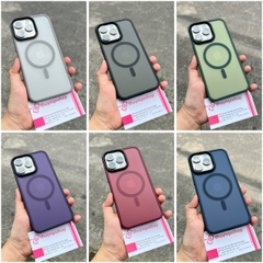 Ốp lưng MagSafe chống vân tay nhiều màu sắc nổi bật iPhone 15 Pro Max