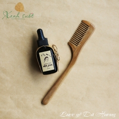 [Vietherb] Lược Gỗ Dạ Hương- Lược Gỡ Rối, Không Tích Điện, Giúp Massage Da Đầu- Camphrier Wooden Comb [Xanh Suốt]