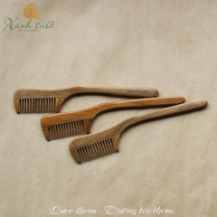 [Vietherb] Lược Gỗ Dạ Hương- Lược Gỡ Rối, Không Tích Điện, Giúp Massage Da Đầu- Camphrier Wooden Comb [Xanh Suốt]