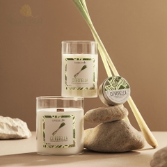 [AGAYA] Nến Rót Thủ Công Candle Cup- Nến Rót Thủ Công Sài Gòn-100% Sáp Cọ Tự Nhiên [Xanh Suốt]