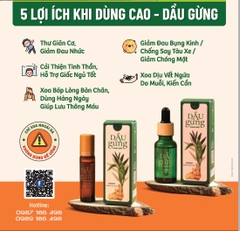 [Nuna] Cao Gừng & Dầu Gừng- Làm Ấm, Mềm Cơ, Chống Tắc Nghẽn- Thơm Tự Nhiên, Thư Thái-  Ginger Balm And Oil [Xanh Suốt]