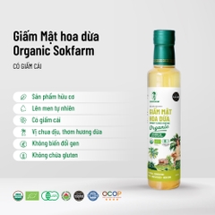 [Sokfarm] Giấm Mật Hoa Dừa Hữu Cơ- Organic Coconut Flower Vinegar [Xanh Suốt]