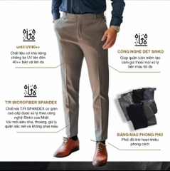 G4001 Quần Âu Nam Gemvin  Slim-fit, phom trẻ trung, lịch lãm