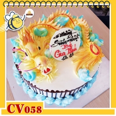 Bánh kem CV058 sinh nhật tuổi Thìn hình con rồng 3D hoành tráng