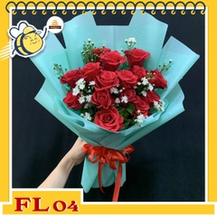 Bó hoa tươi FL04 hoa hồng đỏ