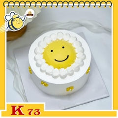 Bánh sinh nhật mini K73 tạo hình đóa hoa mặt trời vui vẻ không quạu