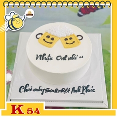 Bánh sinh nhật đơn giản K54 cạn ly bia dô dô 1 2 3 dô 1 2 3 uống