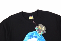 BAPE Ape Head Cherry Blossom LOGO Short Sleeve T-Shirt Black