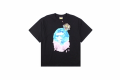 BAPE Ape Head Cherry Blossom LOGO Short Sleeve T-Shirt Black