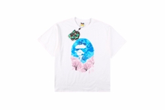 BAPE Ape Head Cherry Blossom LOGO Short Sleeve T-Shirt  White
