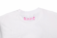 BAPE Ape Head Cherry Blossom LOGO Short Sleeve T-Shirt  White