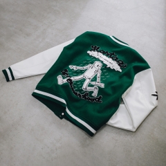 HTAG JACKET VARSITY - ROBOT GREEN WHITE