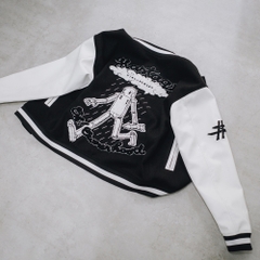 HTAG JACKET VARSITY - ROBOT BLACK WHITE