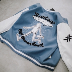 HTAG JACKET VARSITY - ROBOT BLUE WHITE