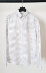 Men's minimalist print white shirt