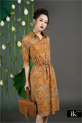 IK AUTUMN FLORAL DRESS