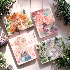 Set giấy màu nước postcard Jane Whale