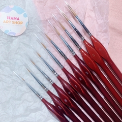 Cọ Vẽ  Đầu Nhỏ Tỉa Nét Nhỏ Cán Nâu