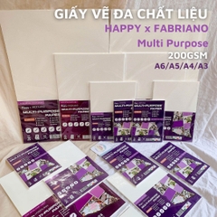 Giấy Vẽ Đa Chất Liệu Happy Mix - Muti 200gsm