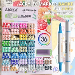 Màu Acrylic Marker 2 Đầu Baoke 2949 Màu Lẻ Tùy Chọn