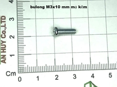 bulong M3x10 mm mạ kẽm