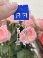 Hoa Tai Khuyên Tai Nữ Bạc 925 Dáng dài BẠC HIỂU MINH HTTH011