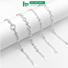 Vòng Tay Lắc Tay Nữ Bạc Ta Đính Đá Nhân Tạo BẠC HIỂU MINH LTU613