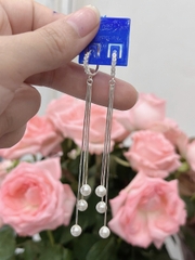 Hoa Tai Khuyên Tai Nữ Bạc 925 Dáng dài BẠC HIỂU MINH HTTH005