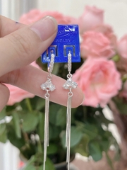 Hoa Tai Khuyên Tai Nữ Bạc 925 Dáng dài BẠC HIỂU MINH HTTH005