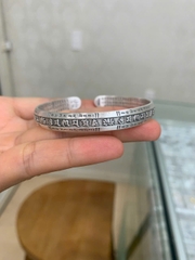 Kiềng Tay Lắc Tay Nữ Bạc Thái S99 Lục Tự Đại Minh BẠC HIỂU MINH LTU612S