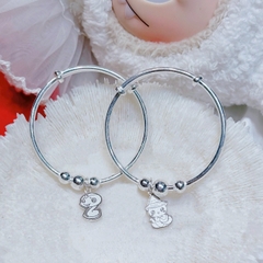 Kiềng tay chân trẻ em bạc ta nguyên chất S99 Mix Charm BẠC HIỂU MINH LTEQH001