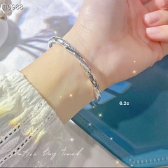 Lắc Tay Bạc Nguyên Chất S9 Bản Đặc BẠC HIỂU MINH LTUQH001